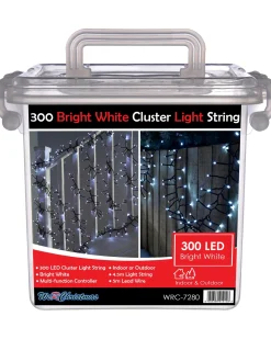 WeRChristmas 240 Chasing Cluster Light String, Bright White^ Cluster Lights|Tree Lights