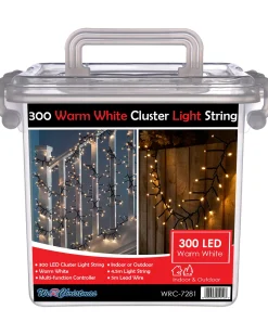 WeRChristmas 400 Chasing Cluster Light String, Warm White^ Cluster Lights