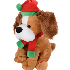 WeRChristmas 30 Cm Standing And Singing Dog With Flapping Ears Christmas Decoration^ Novelty|Figurines