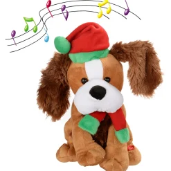 WeRChristmas 30 Cm Standing And Singing Dog With Flapping Ears Christmas Decoration^ Novelty|Figurines
