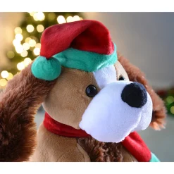 WeRChristmas 30 Cm Standing And Singing Dog With Flapping Ears Christmas Decoration^ Novelty|Figurines