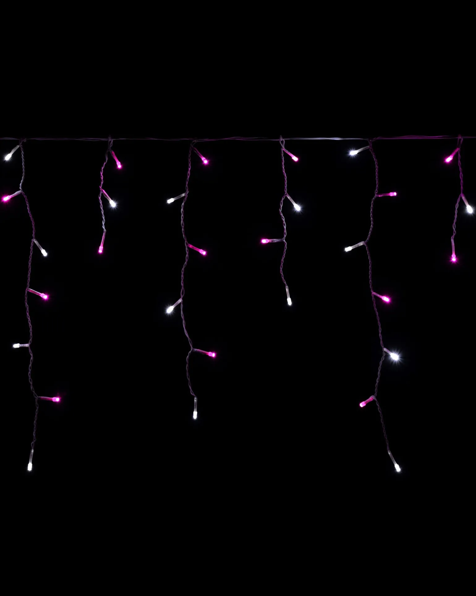 WeRChristmas 360 Icicle LED Light String, Pink/White, 8.8 M^ Icicle Lights