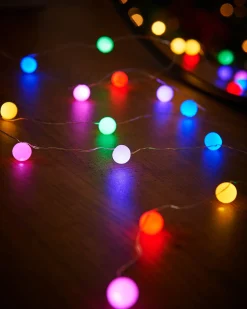 WeRChristmas 80 Pastel Multi-Coloured Micro LED Berry Lights, 6 M^ Fairy Lights|Tree Lights
