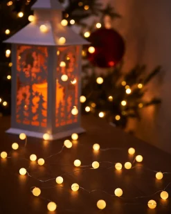 WeRChristmas 80 Pastel Warm White Micro LED Berry Lights, 2.4 M^ Fairy Lights|Tree Lights