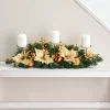 WeRChristmas 3 Pillar Decorated Garland Candle Holder, Copper, 76 Cm^ Table Decorations|Candle Holder Garlands