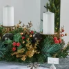WeRChristmas 3 Pillar Decorated Garland Candle Holder, 76 Cm^ Table Decorations|Candle Holder Garlands
