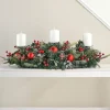 WeRChristmas 3 Pillar Decorated Garland Candle Holder, 76 Cm^ Table Decorations|Candle Holder Garlands