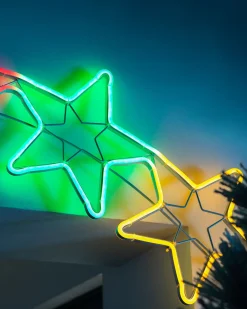 WeRChristmas 5 Star Rope Light Silhouette, 190 Cm^ Festive Star, Snowflake & Sign Lights