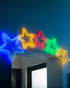 WeRChristmas 5 Star Rope Light Silhouette, 190 Cm^ Festive Star, Snowflake & Sign Lights