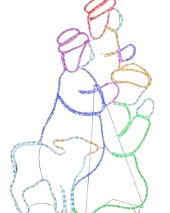 WeRChristmas 3 Wise Men Neon Rope Light Silhouette, 121 Cm^ Christmas Characters