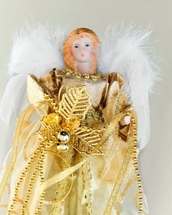 WeRChristmas Angel Christmas Tree Topper, Gold, 30 Cm^ Tree Toppers
