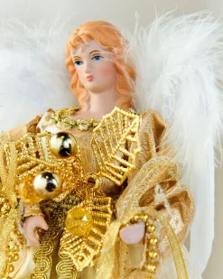 WeRChristmas Angel Christmas Tree Topper, Gold, 30 Cm^ Tree Toppers