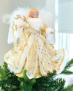 WeRChristmas Angel Christmas Tree Topper, Gold, 25 Cm^ Tree Toppers