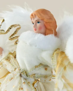 WeRChristmas Angel Christmas Tree Topper, Gold, 25 Cm^ Tree Toppers