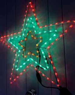 WeRChristmas Animated Flashing Star Rope Light Silhouette, 72 Cm^ Festive Star, Snowflake & Sign Lights