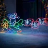 WeRChristmas Animated Flying Santa Rope Light Silhouette, 190 Cm^ Christmas Characters