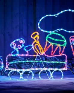 WeRChristmas Animated LED Train Rope Light Silhouette, 2.3 M^ Christmas Characters
