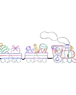 WeRChristmas Animated LED Train Rope Light Silhouette, 2.3 M^ Christmas Characters