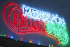WeRChristmas Animated Merry Christmas Rope Light Silhouette, 185 Cm^ Festive Star, Snowflake & Sign Lights