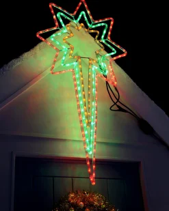 WeRChristmas Animated North Star LED Rope Light Silhouette, 116 Cm^ Festive Star, Snowflake & Sign Lights