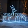 WeRChristmas Animated Reindeer Family Silhouette, 88 Cm^ Outdoor Lighted Reindeer