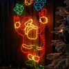 WeRChristmas Animated Santa And Presents Rope Light Silhouette, 114 Cm^ Christmas Characters