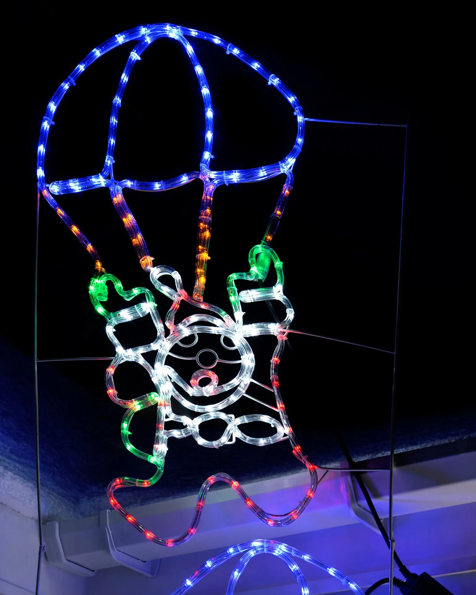 WeRChristmas Animated Santa Parachute Rope Light Silhouette, 183 Cm^ Christmas Characters