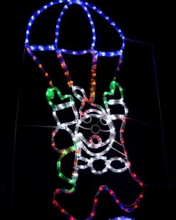WeRChristmas Animated Santa Parachute Rope Light Silhouette, 183 Cm^ Christmas Characters