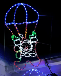 WeRChristmas Animated Santa Parachute Rope Light Silhouette, 183 Cm^ Christmas Characters