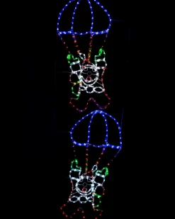 WeRChristmas Animated Santa Parachute Rope Light Silhouette, 183 Cm^ Christmas Characters
