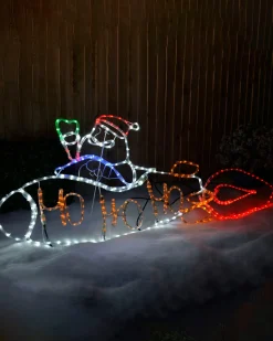 WeRChristmas Animated Santa Rocket Rope Light Silhouette, 170 Cm^ Christmas Characters