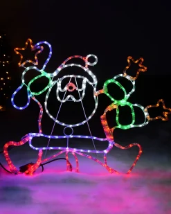 WeRChristmas Animated Santa Rope Light Silhouette, 90 Cm^ Christmas Characters