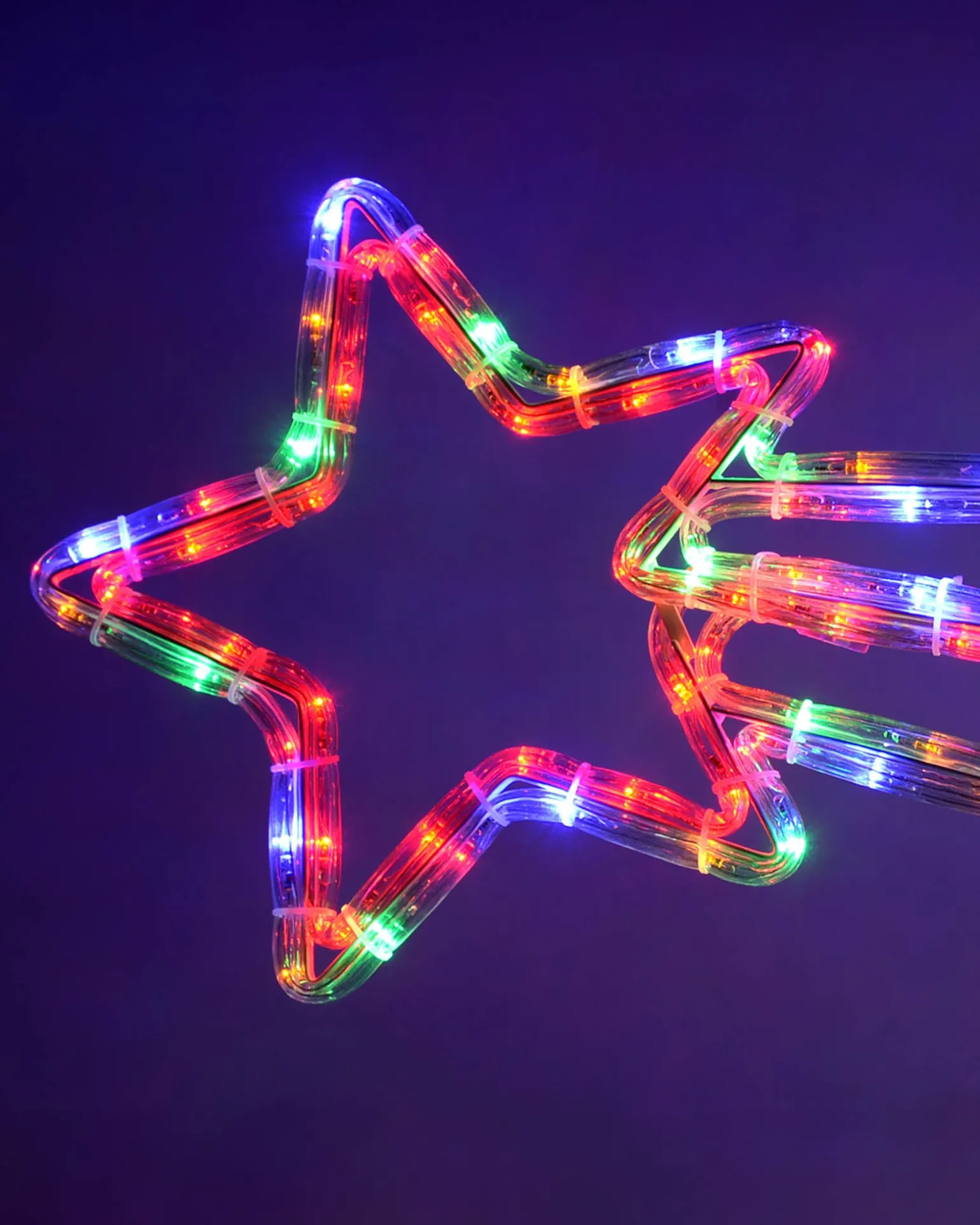 WeRChristmas Animated Shooting Star LED Rope Lights Silhouette With Speed Controller, 90 Cm - Large^ Festive Star, Snowflake & Sign Lights
