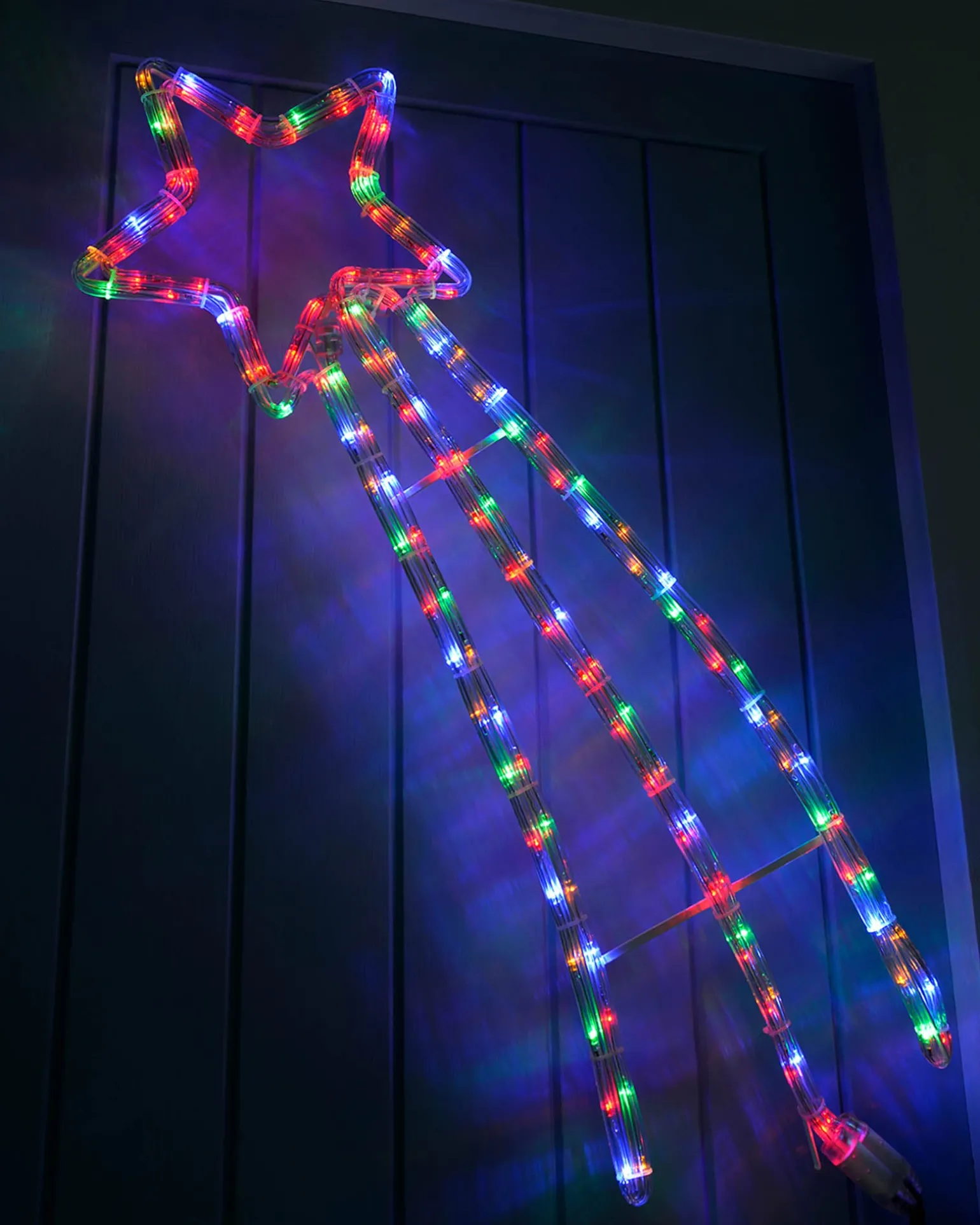 WeRChristmas Animated Shooting Star LED Rope Lights Silhouette With Speed Controller, 90 Cm - Large^ Festive Star, Snowflake & Sign Lights