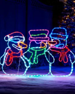 WeRChristmas Animated Snowman Rope Light Silhouette, 105 Cm^ Christmas Characters