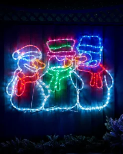 WeRChristmas Animated Snowman Rope Light Silhouette, 105 Cm^ Christmas Characters