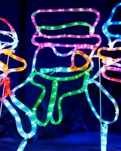 WeRChristmas Animated Snowman Rope Light Silhouette, 105 Cm^ Christmas Characters