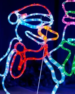 WeRChristmas Animated Snowman Rope Light Silhouette, 105 Cm^ Christmas Characters