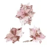 WeRChristmas Artificial Baby Pink Poinsettia Flower With Clip, 3 Pack, 12 Cm^ Flowers & Foliage|Flowers & Foliage