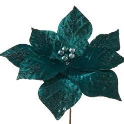 WeRChristmas Artificial Emerald Poinsettia Flower, 30 Cm^ Flowers & Foliage|Flowers & Foliage