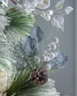 WeRChristmas Artificial Frosted Berries And Pinecones Pick, 20 Cm^ Flowers & Foliage|Flowers & Foliage