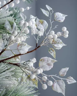 WeRChristmas Artificial Frosted Berries Pick, White, 25 Cm^ Flowers & Foliage|Flowers & Foliage