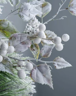 WeRChristmas Artificial Frosted Berries Pick, White, 25 Cm^ Flowers & Foliage|Flowers & Foliage