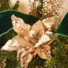 WeRChristmas Artificial Gold Poinsettia Flower With Clip, 3 Pack, 12 Cm^ Flowers & Foliage|Flowers & Foliage