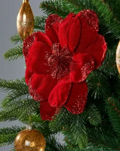 WeRChristmas Artificial Magnolia Flower, Red, 26 Cm^ Flowers & Foliage|Flowers & Foliage