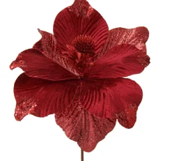 WeRChristmas Artificial Magnolia Flower, Red, 25 Cm^ Flowers & Foliage|Flowers & Foliage