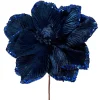 WeRChristmas Artificial Magnolia Flower, Navy, 26 Cm^ Flowers & Foliage|Flowers & Foliage