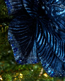 WeRChristmas Artificial Magnolia Flower, Navy, 26 Cm^ Flowers & Foliage|Flowers & Foliage