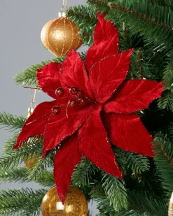 WeRChristmas Artificial Poinsettia Flower, Red, 25 Cm^ Flowers & Foliage|Flowers & Foliage