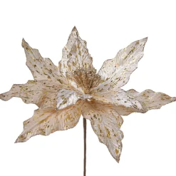 WeRChristmas Artificial Poinsettia Flower, Gold, 25 Cm^ Flowers & Foliage|Flowers & Foliage
